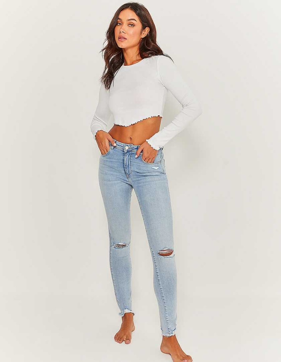 Jeans Tally Weijl | Jeans Push Up Skinny A Vita Media Blu